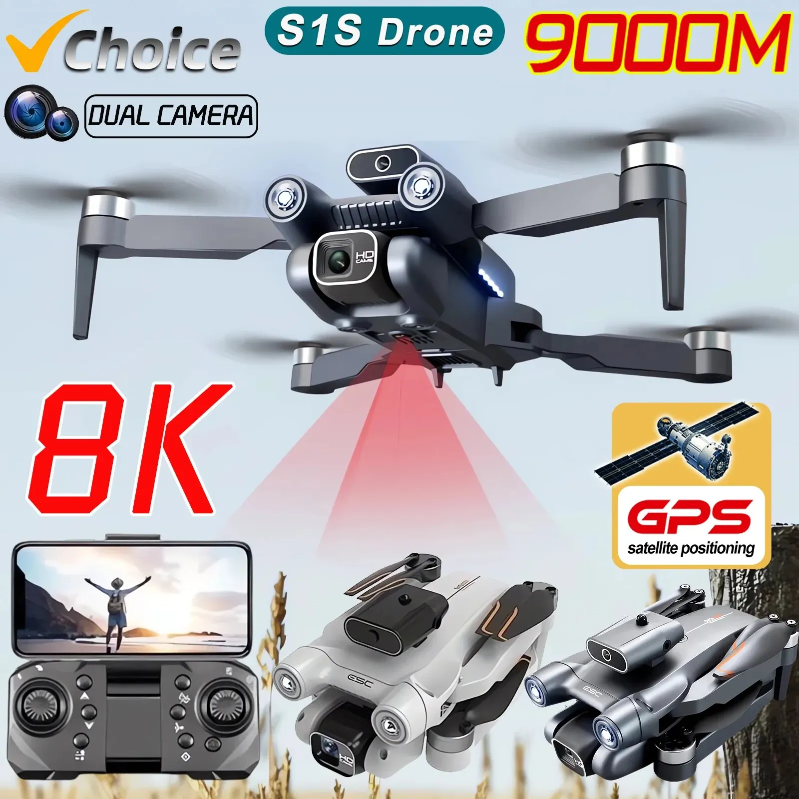 New S1S 5G GPS Drone Camera 8K - Drone Multispectral incelemesi ve fiyatı