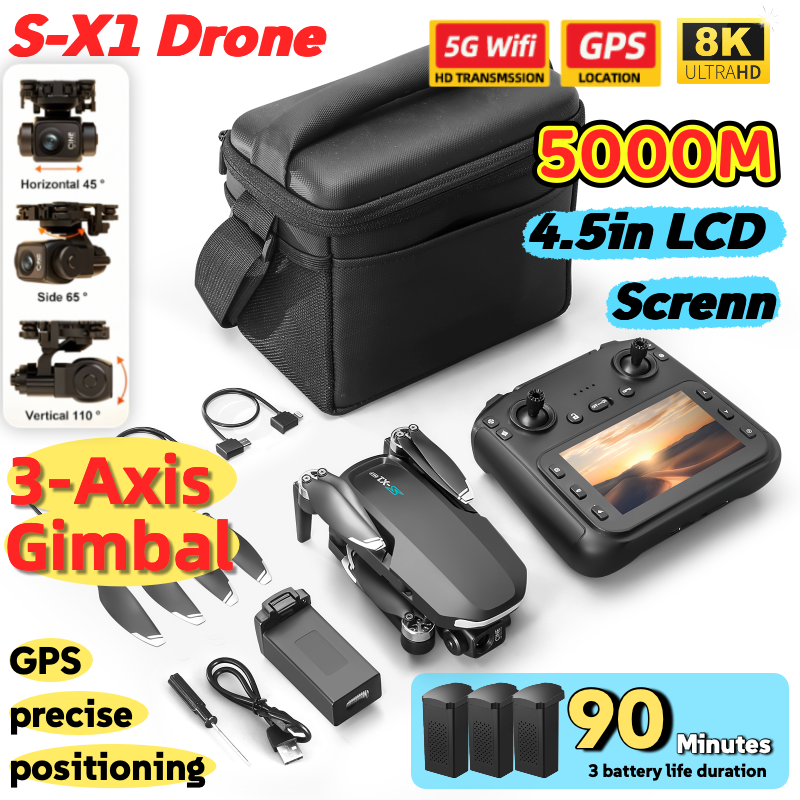 S-X1 MAX GPS Drone with 3-Axis - Drone Multispectral incelemesi ve fiyatı