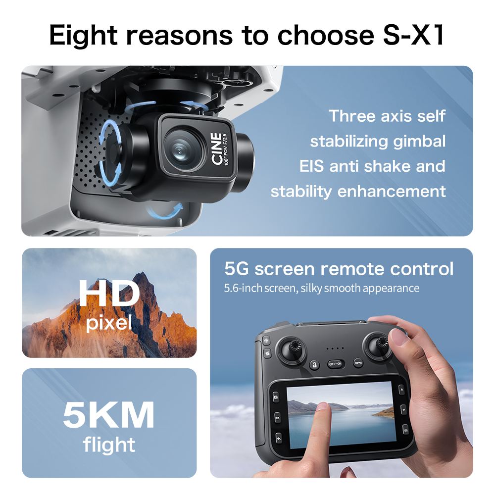 S-X1 MAX GPS Drone with 3-Axis - Drone Multispectral incelemesi ve fiyatı