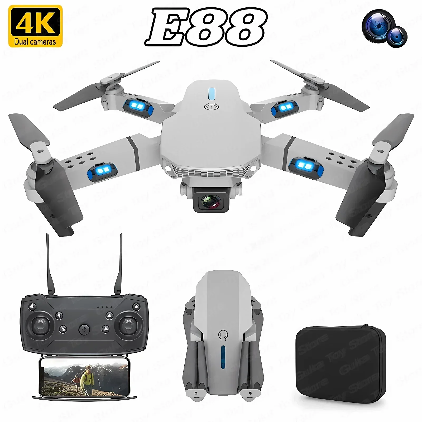 E88 Pro WIFI FPV Drone Wide An - Drone Cinematic incelemesi ve fiyatı